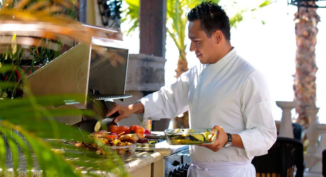 Private chef cooking at a beachfront vacation rental in Jaco Costa Rica