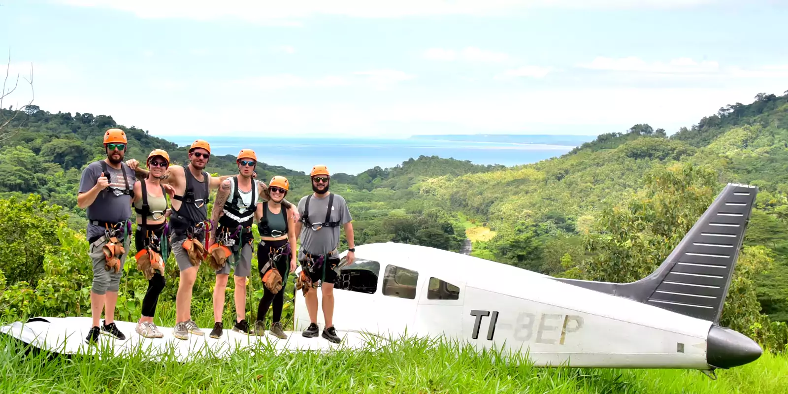 A group of Jaco vacation guides for the best Jaco Beach tours in Costa Rica at Carara Park