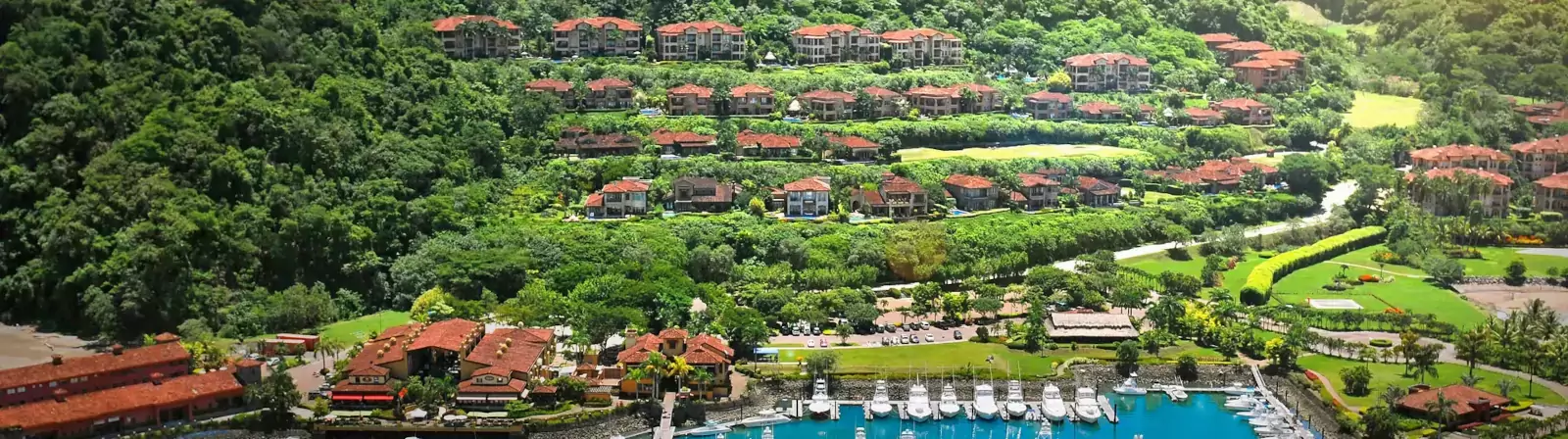 Aerial view of Los Suenos Resort and Marina in Costa Rica