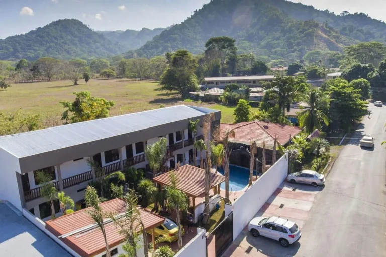 Aerial view of La Limonera Vacation Rental Pool Villa 5 Min to Jaco