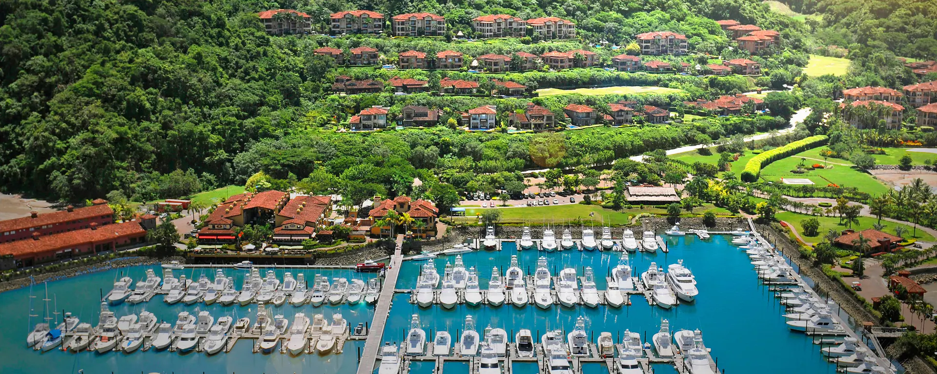 Aerial view of Los Sueños Marina & Resort in Jaco Costa Rica