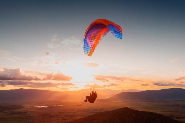 Drone view of a Jaco Paragliding Sunset Tour in Costa Rica
